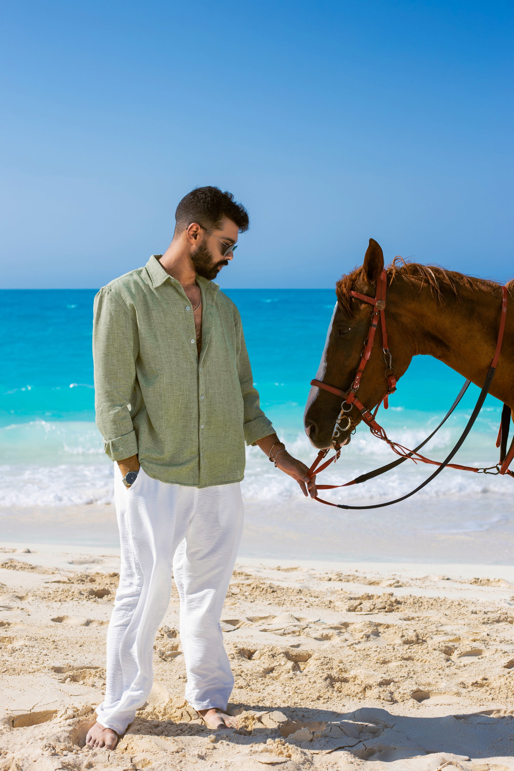 Sage Green Linen Shirt