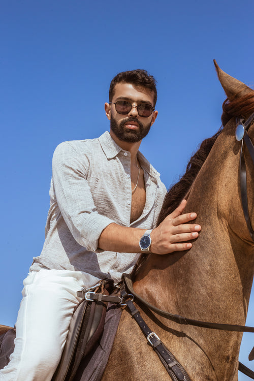 Baltic Gray Linen Shirt